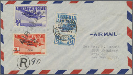 Airmail - Overseas: 1944 Liberia: Registered Air Mail Envelope Addressed To New - Otros & Sin Clasificación