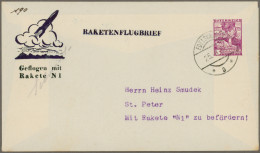 Rocket Mail: 1935, Österreich: Schmiedl, Notverordnungs-Rakete N1, Drei Verschie - Altri & Non Classificati