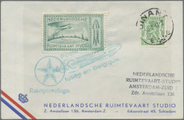 Rocket Mail: 1946 De Bruijn: Two Rocket Mail Cards Each With Vignette In Green, - Otros & Sin Clasificación