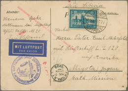 Zeppelin Mail - Germany: 1929, Versuchte Amerikafahrt, Karte Mit Einzelfrankatur - Poste Aérienne & Zeppelin