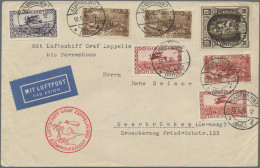 Zeppelin Mail - Germany: 1930 (18.5.), Südamerikafahrt, Brief Mit MiF Von 7 Wert - Correo Aéreo & Zeppelin
