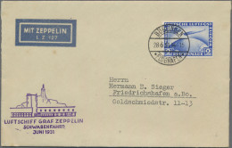 Zeppelin Mail - Germany: 1931, Schwabenfahrt Auf Sauberem Brief Mit Eingedruckte - Poste Aérienne & Zeppelin