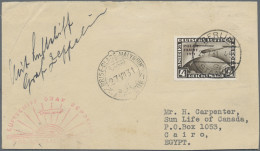 Zeppelin Mail - Germany: 1931 "POLARFAHRT": 4 RM Schwarzbraun Verwendet Auf Unte - Airmail & Zeppelin