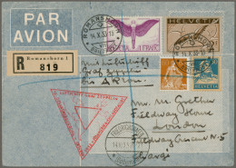 Zeppelin Mail - Europe: 1933, Chicagofahrt, Schweizer Post, R-Brief Mit Besserer - Sonstige - Europa