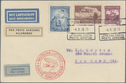 Zeppelin Mail - Europe: 1936, 1st North America Trip, Czechoslovakian Mail, Card - Otros - Europa