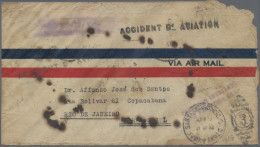 Desaster Mail: 1936, Cover From U.S.A To Brazil, Sent By Brazilian Consulate In - Otros & Sin Clasificación