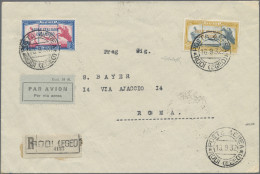 Aegean Islands: 1932, 2.25 L (+ 1) And 4.50 L (+ 1.5) Garibaldi Semi Postal Air - Egée