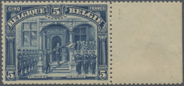 Belgium: 1915, Definitives "Views", 5 FRANKEN Perf. 14, Fresh Colour, Flat Perfs - Unused Stamps