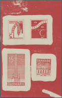 Denmark: 1938, Freedom Monument/Bertel Thorvaldsen, Combined Proof Sheet In Red - Neufs