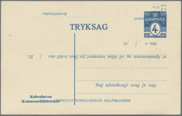 Denmark - Postal Stationery: 1931, Postal Card Of Copenhagen Library 4ö. Blue, T - Postal Stationery