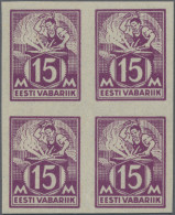 Estonia: 1925, Definitives "Smith", 15m. Violet, Imperforate Proof In Red On Gum - Estland