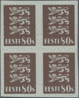 Estonia: 1928/1929, Definitives Coat Of Arms "Lion", 80s. Deep Brown, Imperforat - Estonie