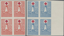 Estonia: 1931, Red Cross, 5s.+3s. And 10s.+3s. "Lighthouse", Two Imperforate Pro - Estonie