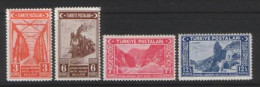 1939 TURKEY THE OPENING OF THE ANKARA - ERZURUM RAILROAD MINT WITHOUT GUM - Unused Stamps