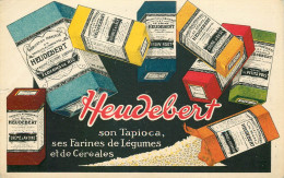 Carte PUBLICITAIRE   HEUDEBERT    " Tapioca Ses Farines De Légumes" - Publicité