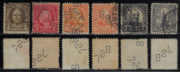 USA 1917/1923 6 Stamp With Perfin JSB Unidentified In Catalog From New York Lochung Perfore - Perfin