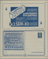 Estonia - Postal Stationery: 1937, PARO Advertisement Letter Card 10s. Blue, Ser - Estonia