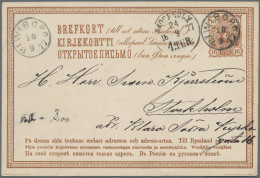 Finland - Postal Stationery: 1877, Postal Card 16p. Brown Commercially Used From - Enteros Postales