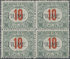 Fiume - Postage Dues: 1918, 10 Filler, Hungarian Postage Due Stamp Machine Overp - Fiume