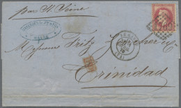 France: 1870 Entire Letter From Havre To TRINIDAD By French Steamer "Seine", Fra - Lettres & Documents