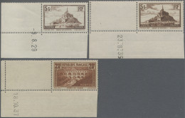 France: 1929 - 1931, Mont-Saint-Michel 5 Fr In Two Issues And 20 Fr Bridge Over - Ungebraucht