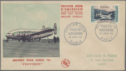 France: 1954, 100 Fr - 1000 Fr Air Mails, All Four Values On Individual First Da - Autres & Non Classés