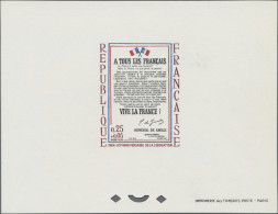 France: 1964, 0.25+0.05 Fr. '24. Jahrestag Des Aufrufs Vom 18.6.1940' "Épreuves - Unused Stamps