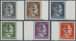 France - Locals: HAGENAU: 1944, "R F / Haguenau / 11-12-44", Overprints On 1pfg. - Other & Unclassified