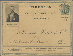 France - Postal Stationery: 1895, 5c. Sage Printed-to-order Envelope "Casimir-Pe - Otros & Sin Clasificación