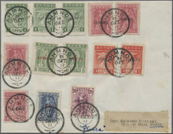 Greek Ocupations: 1912, Attractive Franking Of 13 Values On Philatelic Cover (ve - Lemnos