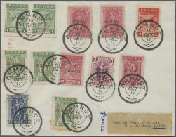 Greek Ocupations: 1912, Attractive Franking Of Twelve Values On Philatelic Cover - Lemnos