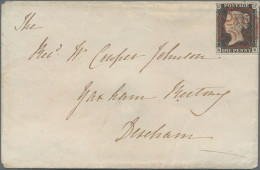 Great Britain: 1840, 1d Black, Plate 1a, Lettered 'BB', Three Close To Good Marg - Otros & Sin Clasificación