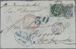 Great Britain: 1870/1872, Manchester-Bogota, Two Fronts Of Covers To Same Addres - Sin Clasificación