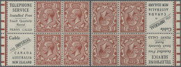 Great Britain - Se-tenants: 1924, Two Booklet Panes With 4 X 1 ½d Red-brown KGV - Autres