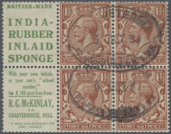 Great Britain - Se-tenants: 1924, Booklet Pane With 4 X 1 ½d Red-brown KGV Plus - Other