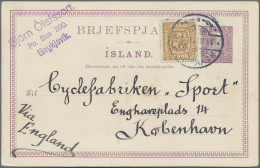 Iceland - Postal Stationery: 1916, Christian 8a. Purple Uprated By 3a. Bistre Co - Ganzsachen