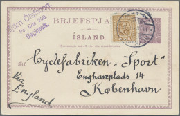 Iceland - Postal Stationery: 1916, Christian 8a. Purple Uprated By 3a. Bistre Co - Postal Stationery