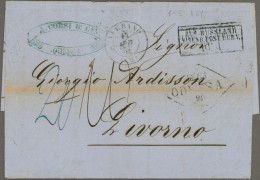 Italy -  Pre Adhesives  / Stampless Covers: 1858/1861, Two Unfranked Folded Lett - 1. ...-1850 Prefilatelia