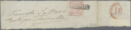 Italian States - Naples: 1858, ½ Gr Rose, Tied By Framed "ANNULLATO", Red "PARTE - Naples