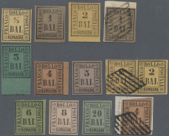 Old Italian States: Romagna: 1859, ½ B - 20 Baj, 9 Values, Complete Set Mint, Hi - Romagna
