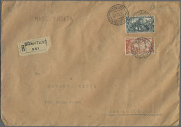 Italy: 1932, March To Rome, 2.75lire Green And Airmail Stamp 75c. Orange On Larg - Marcophilie