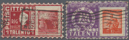 Italy: 1945/1947 (ca), "Democratica", 3 L Red And 10 L Orange On Advertisal Card - 1946-60: Afgestempeld