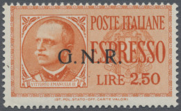 Italy: 1943, 2,50 L Orange "Espresso" (special Delivery) Stamp Overprinted "G.N. - Altri & Non Classificati