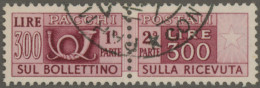 Italy: 1946/51: 300 L As Undivided, Fine Used, Well Centered Pair. - Postpaketten