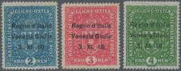 Italy - Venezia Giulia: 1918, Austrian 2, 3 And 4 K Overprinted "Regno D' Italia - Vénétie Julienne