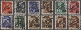 Carpathian Ukraine: 1945, 40 On 5f - 2.00 On 80 F, Selection Of Nine Diff. Surch - Ukraine