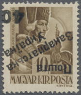 Carpathian Ukraine: 1945, 40 On 10 F, INVERTED OVERPRINT, Lightly Hinged, Signed - Ukraine