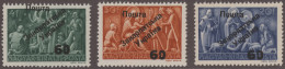 Carpathian Ukraine: 1945, On Christmas Stamp 1943, 60 On 4 F - 60 On 30 F, Three - Oekraïne