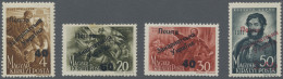 Carpathian Ukraine: 1945, Kossuth Commemoratives, 40 On 4f Mnh, 60 On 20 F Defec - Ukraine