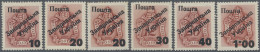 Carpathian Ukraine: 1945, Hungarian Postage Dues, 10 On 2f, 20 On 8f, 20 On 10 F - Oekraïne